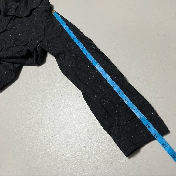 Anthropologie Cloth & Stone Speckled Long Sleeve Charcoal Gray Blouse - Picture 6 of 6